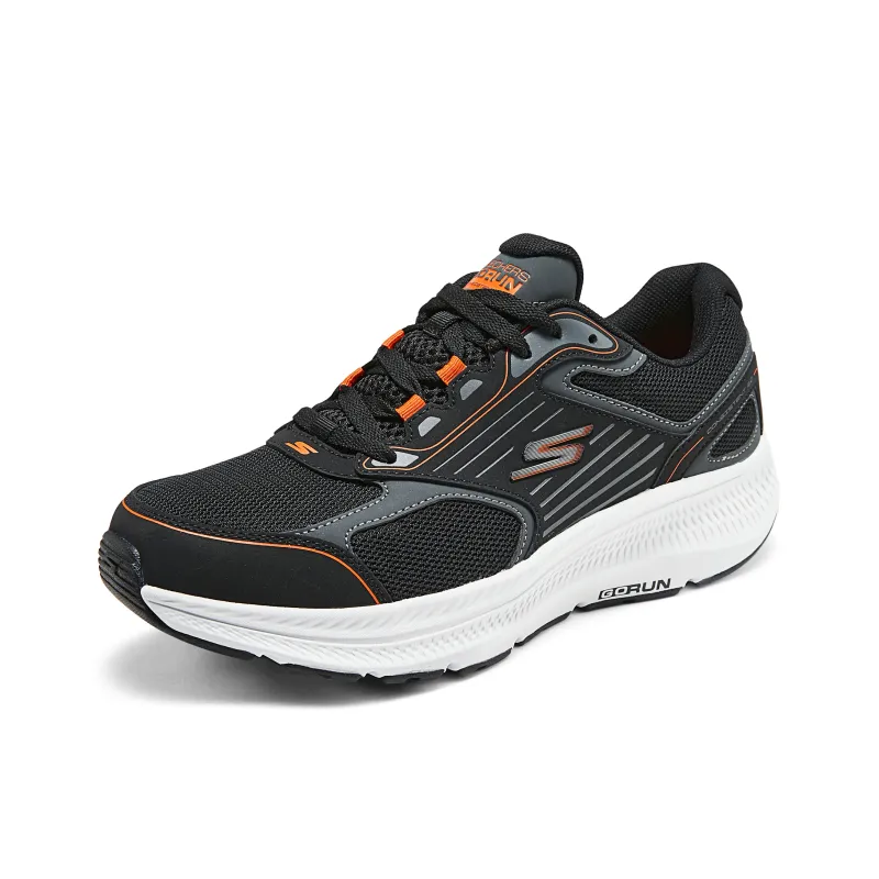 Skechers Go Run Consistent Slip Resistant Rebound Low Top Training Running Shoes Men's Black Orange-3
