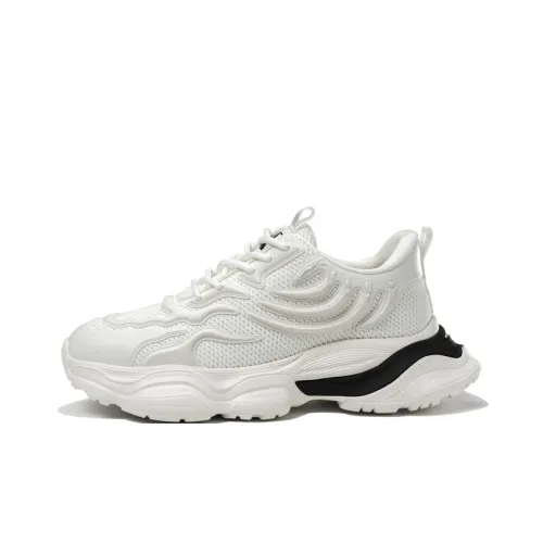 EBLIS HUNGI Chunky Sneakers Men Low-Top White