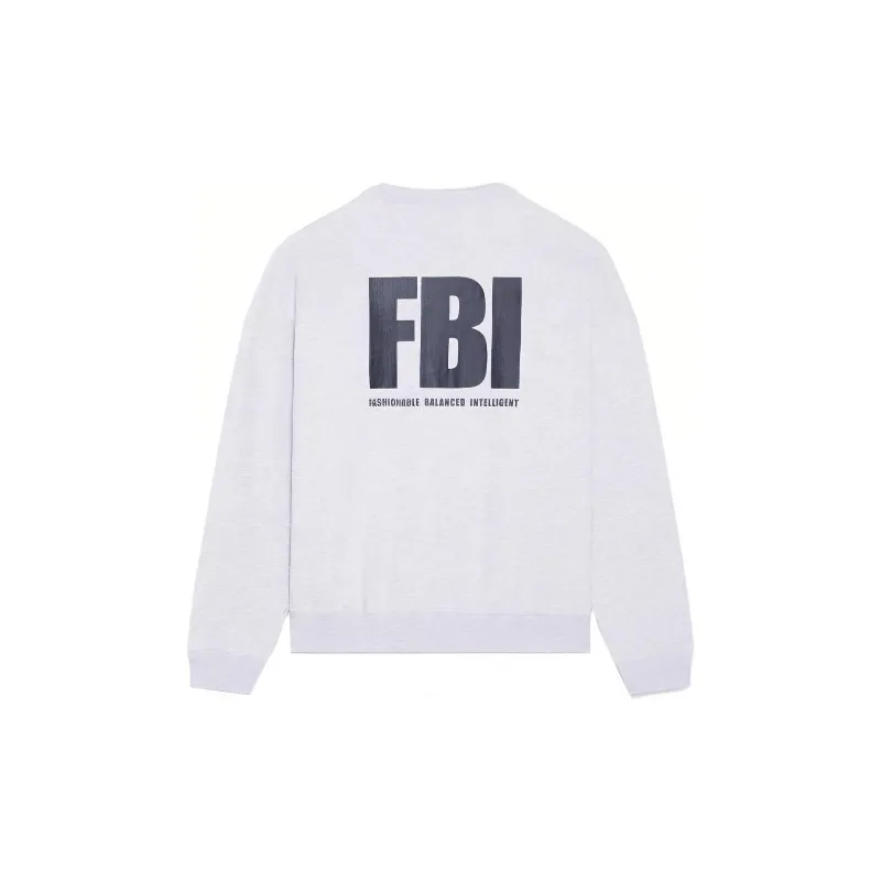 Balenciaga Regular Crewneck 'Heather Grey/Black'-1