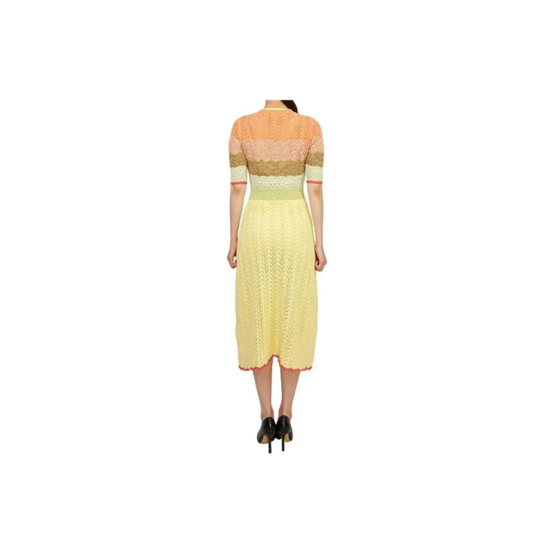 Vanessa Bruno Short Sleeved Dresses Women's Yellow-1
