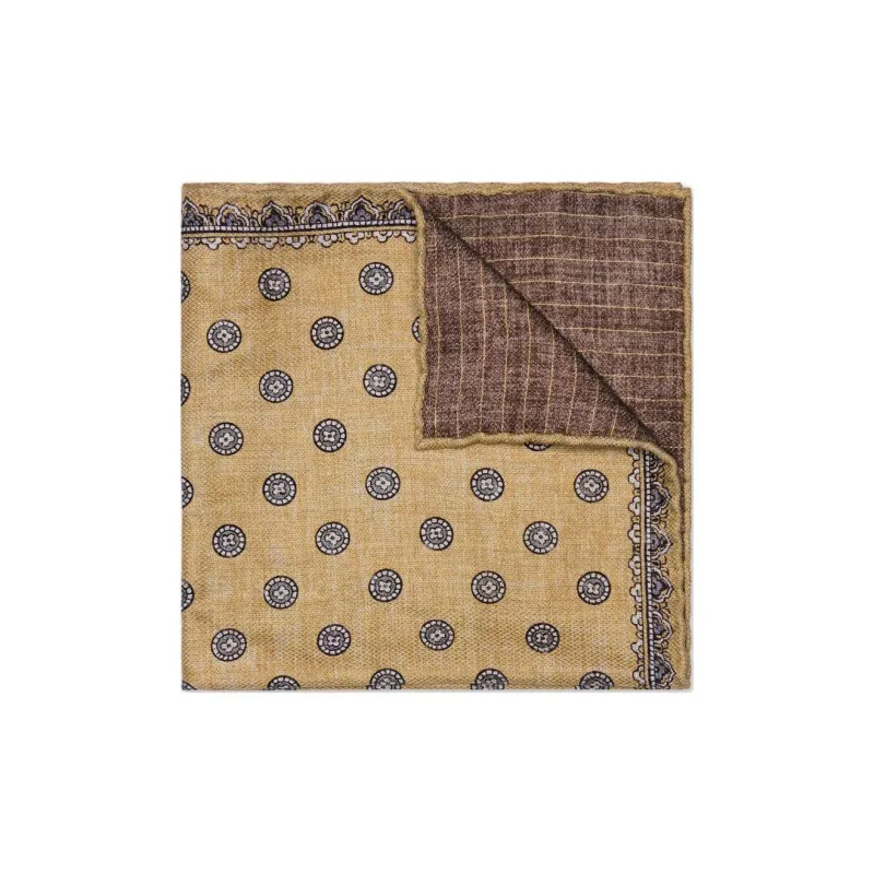 Brunello Cucinelli Geometric-Printed Finished Edge Pocket Square-0