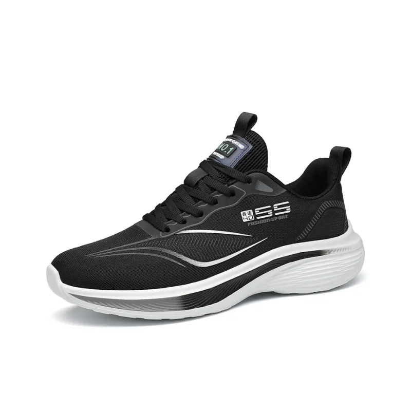 Meiretu Shock Absorbers Slip Resistant Breathable Low Top Running Shoes Men's-1