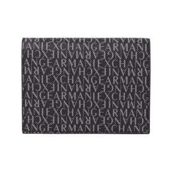 ARMANI EXCHANGEAE Leather Card Holder Men's Black