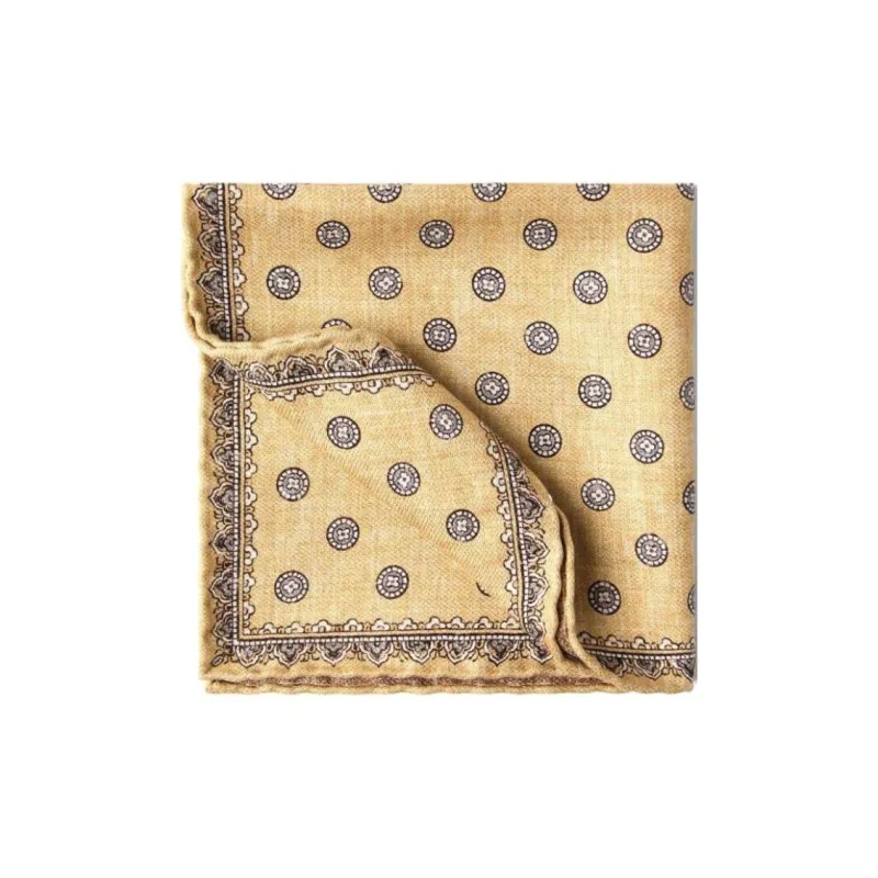Brunello Cucinelli Geometric-Printed Finished Edge Pocket Square-1