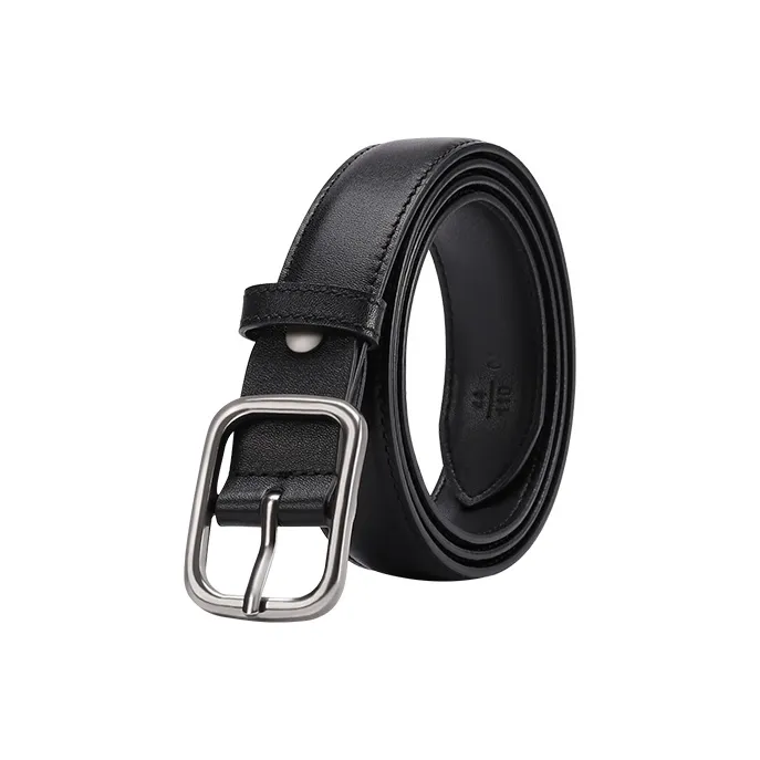 CARLE KELLEN Black Versatile Jeans Belt Minimalist Style With Suit Pants Leather Belts Women's Width 2.8-3