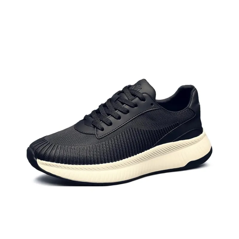 Devanro Cushioning Moisture Wicking Height Increasing Lightweight Breathable Slip Resistant Low Top Casual Shoes Men's-7