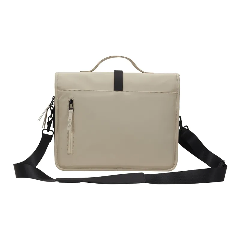 Teenie Weenie Men PU Shoulder Bag, Handbag Medium Size Unisex Ivory-1