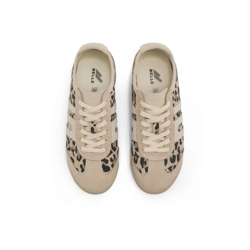 BELLE Casual Shoes Women's Low Top Gray/Apricot-10