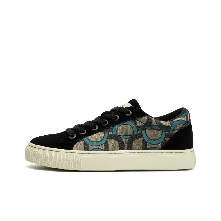 Oak Elephant Low Top Skateboard Shoes Men's Black-0