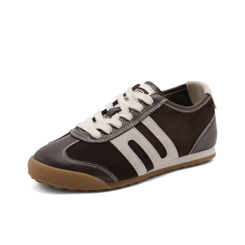 BELLE Casual Shoes Women's Low Top Gray/Apricot-13