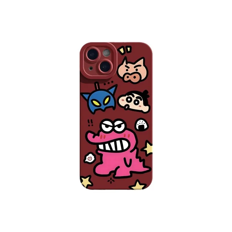 Mivana Silicone Material Crocodile Shin Chan Phone Cases Suitable For Apple XSMAX Cartoon-7