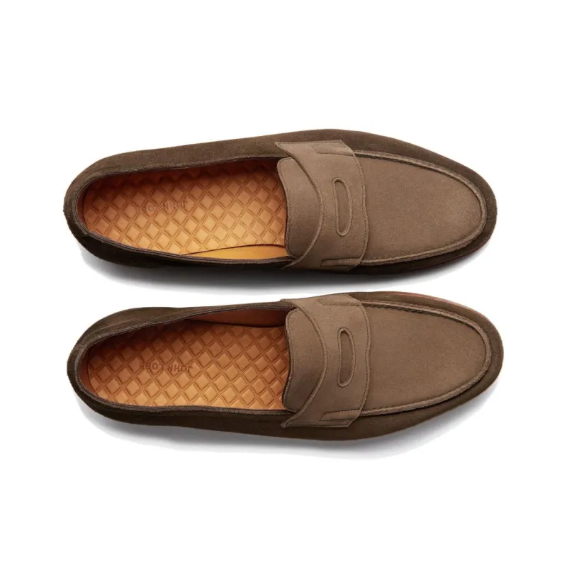 JOHN LOBB Lopez Loafers Men's Olive Green-3