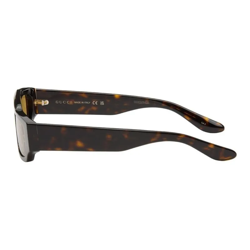GUCCI Tortoiseshell Rectangle frame Sunglasses-1