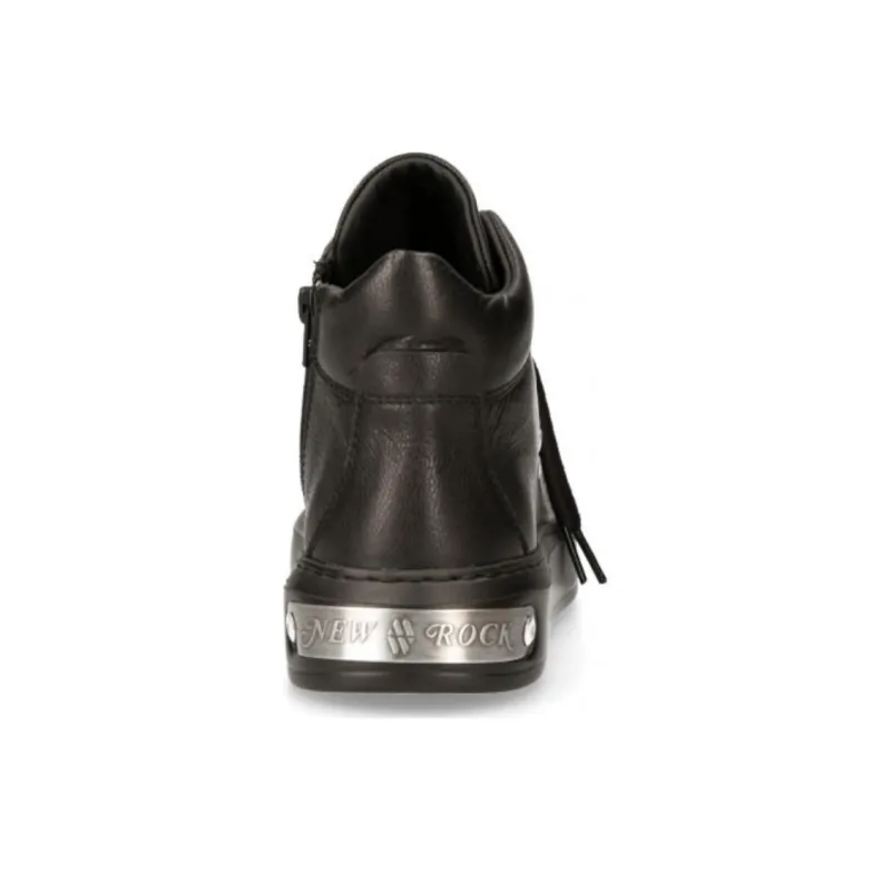NEW ROCK High-Top Skateboard Shoes Women's Black-6