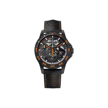 Sea Gull Street Fighter Collection Automatic Mechanical Movement Leather Strap Watch Men's Watches Cut Out Dial