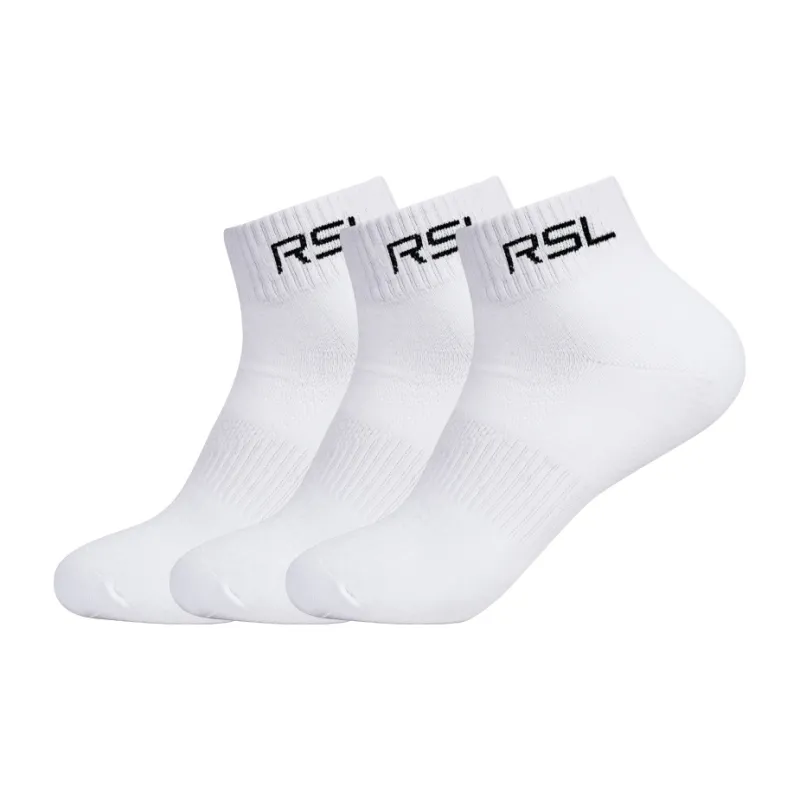 RSL Mid Calf Socks Unisex White/Black-6