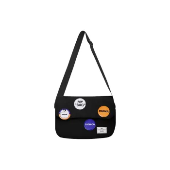 Warrior Canvas Shoulder Bag Crossbody Bag Regular Unisex White