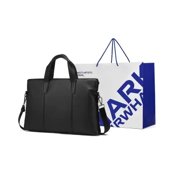 FAIRWHALE Synthetic Leather Laptop Bags Briefcases Men's Black