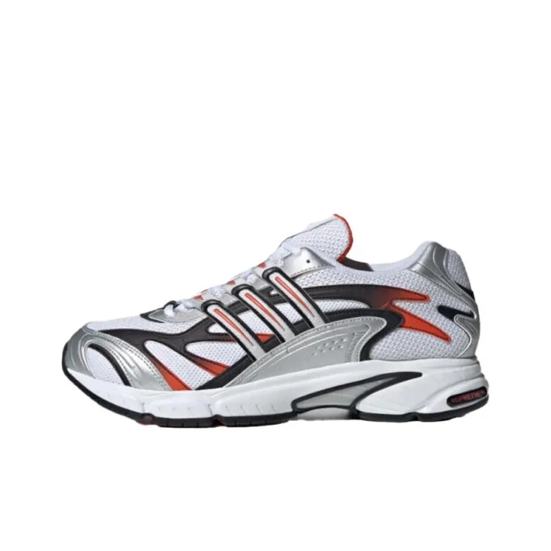 Adidas Temper Run 2.0 Anti Slip Wear Resistant Low Top Casual Running Shoes Men's White Black Orange-0