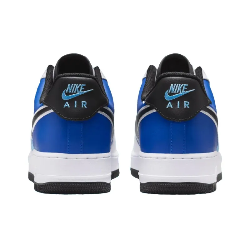 Nike Air Force 1 Anti-Slip Wear-Resistant Low-Top Skateboard Shoes Men's White Blue Black-3