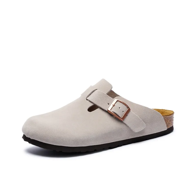 BASLS Cork Sole Rubber Sole Antibacterial Wrap toe Slippers Unisex-1