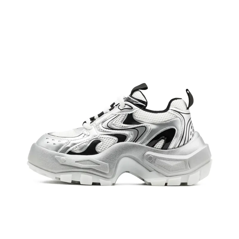 Little Sue Height Increasing Abrasion Resistant Low Top Chunky Sneakers Women's-0