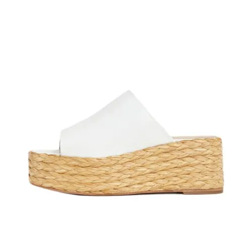 Paloma Barceló Slide Slippers 5.5cm Women's White
