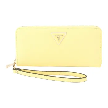 GUESS Synthetic Leather Wallet Large Size Women's Yellow