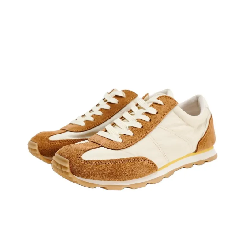 ZARA Low Top Casual Shoes Women's Brown Yellow-2