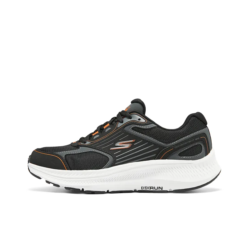 Skechers Go Run Consistent Slip Resistant Rebound Low Top Training Running Shoes Men's Black Orange-1
