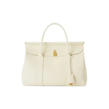Loro Piana Cow Leather One Shoulder Handbag Regular Women's Soft White