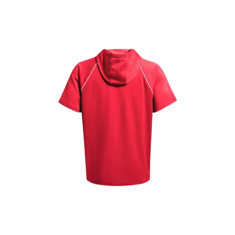 Under Armour Command Warm-Up Short Sleeve Hoodie T-Shirt Men's Red-1