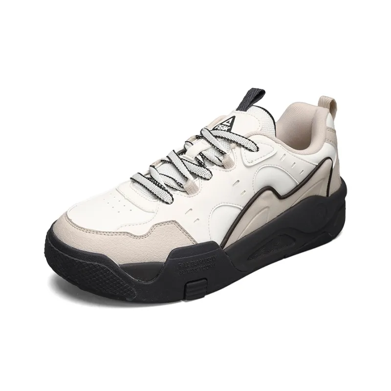 PEAK Skateboard Shoes Men Low Top Brown-2