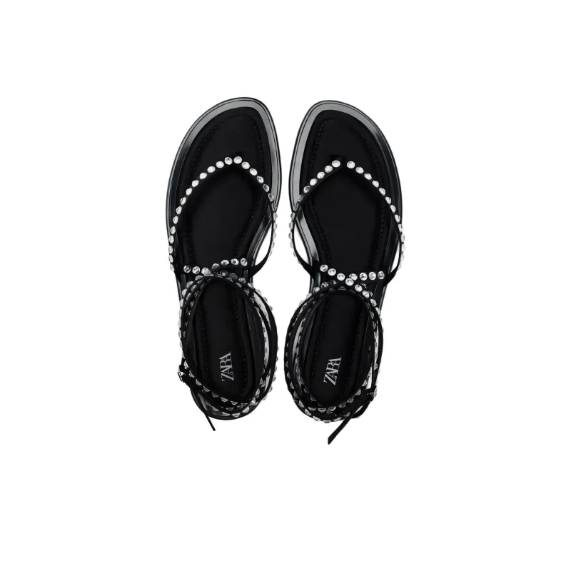 ZARA Roman Sandals Women's Black-5