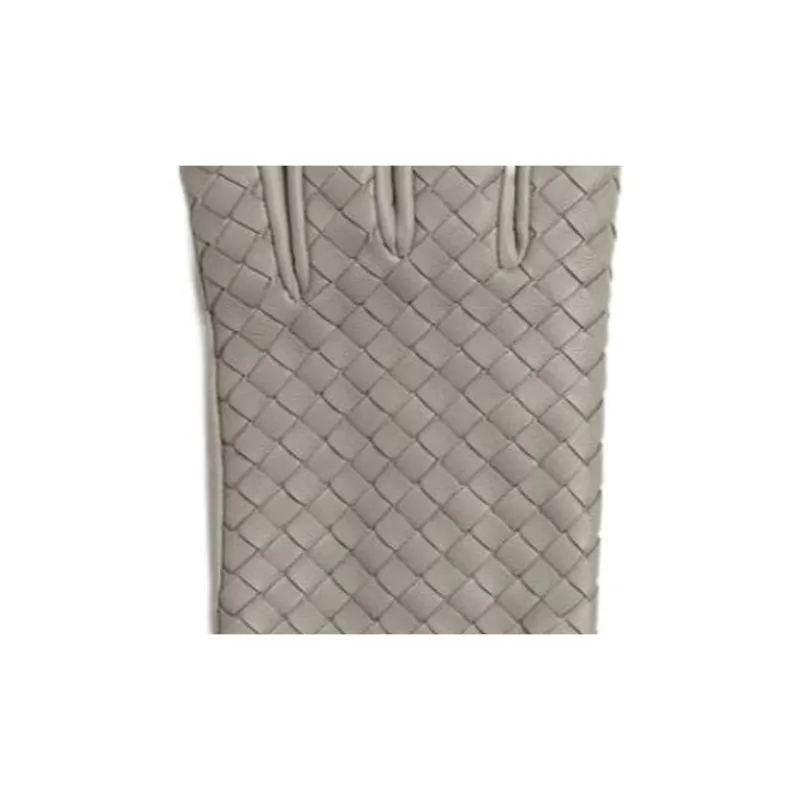 Bottega Veneta Lambskin Knit Gloves Men's Gray-2