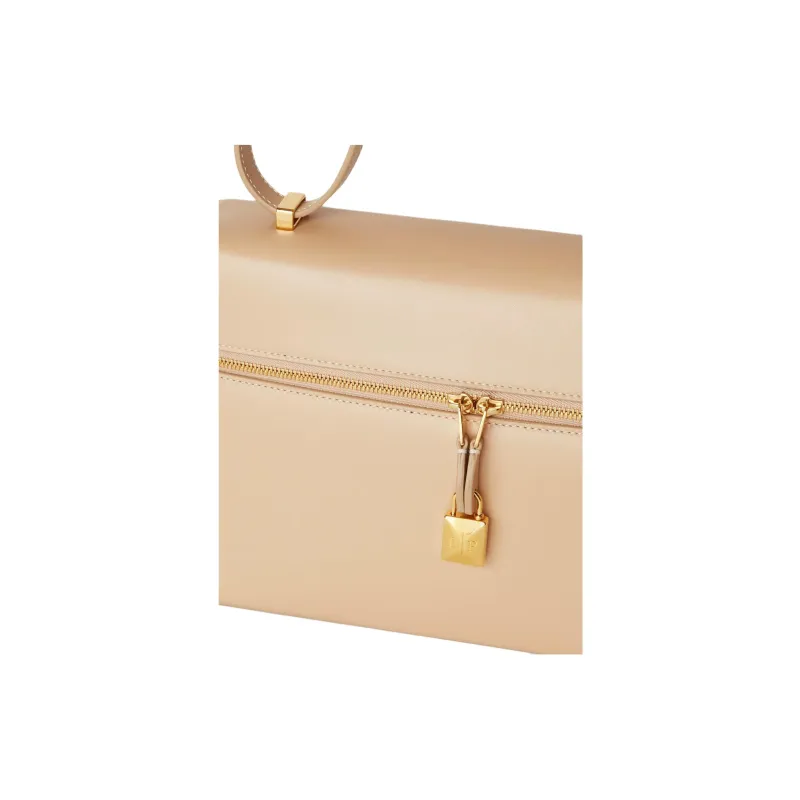Loro Piana Extra Bag Cow Leather Crossbody One Shoulder Handbag Women's Light Lacteal-4