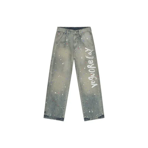 Voguo Relay Jeans Unisex Splatter Blue