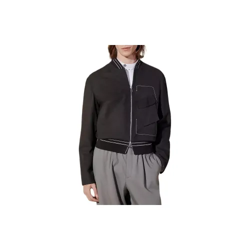 HERMES Leather Jackets Men Licorice