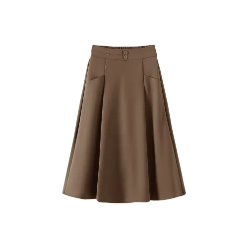 TOUCH Casual Long Skirts Women's Coffee