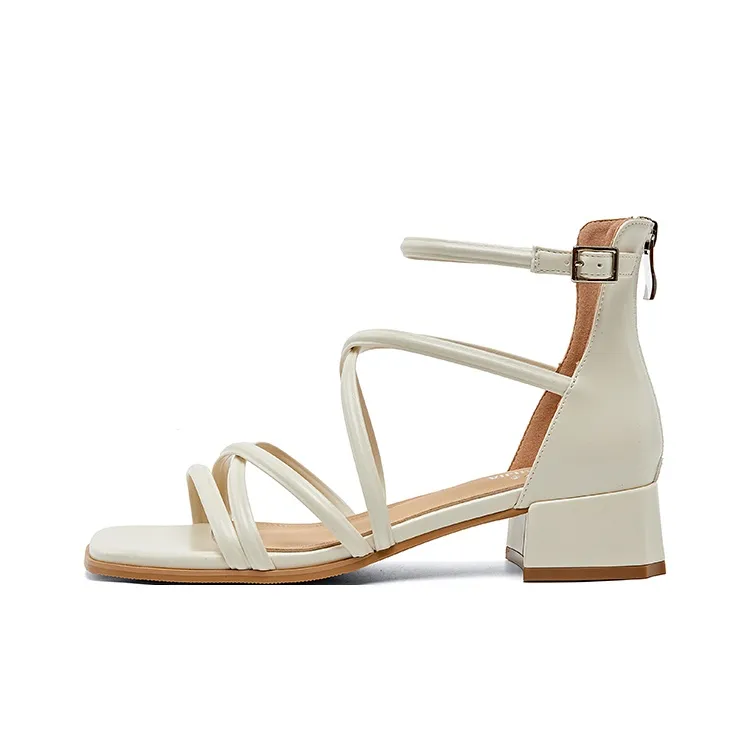 GNSJ Roman Sandals 4.5cm Women's Silver-9