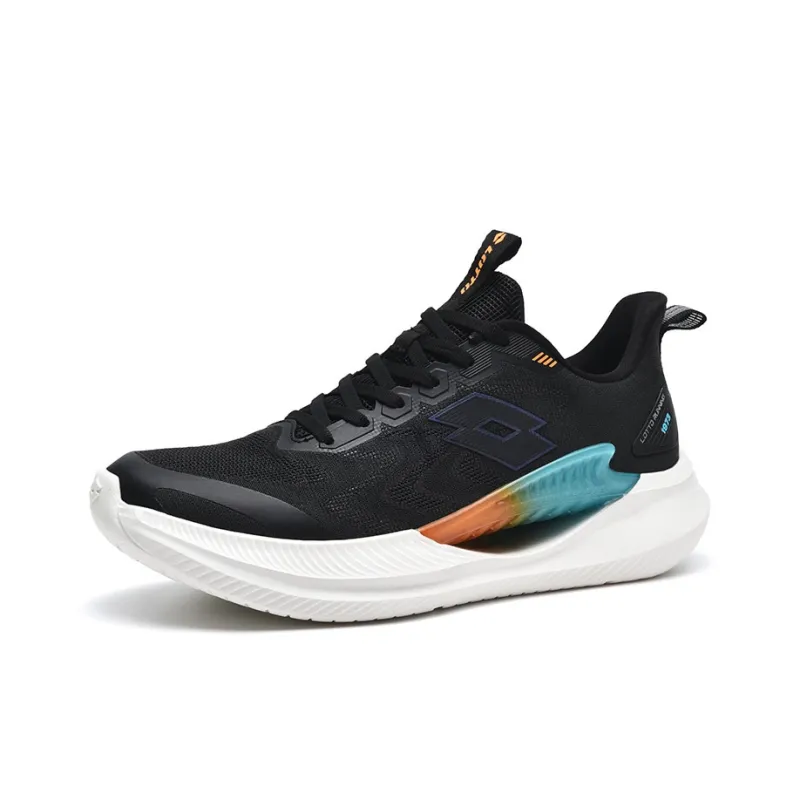 LOTTO Cushioning Anti-Slip Wear-Resistant Breathable Supportive Lightweight Low-Top Casual Running Shoes Men's Black-3