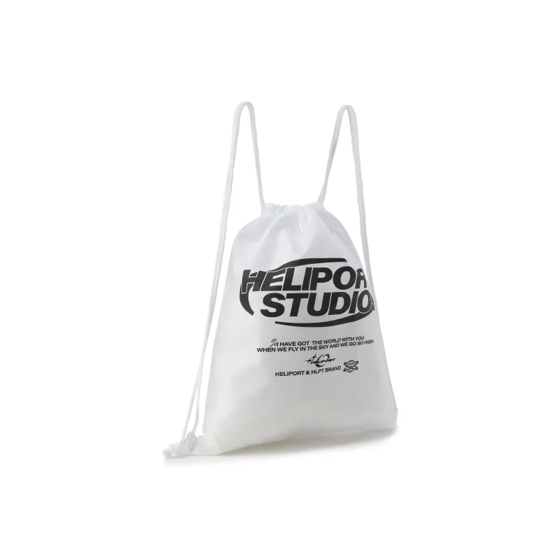 HELIPORT 420D Polyester Backpack Regular Unisex White/Black-1