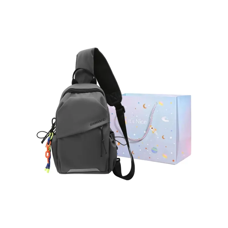 GOX Nylon Crossbody Bag Sling Bag Regular Unisex White/Gray/Black-10