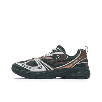 FILA INTERUN Cushioning Anti Slip Wear Resistant Breathability Low Top Casual Shoes Men's Green Silver