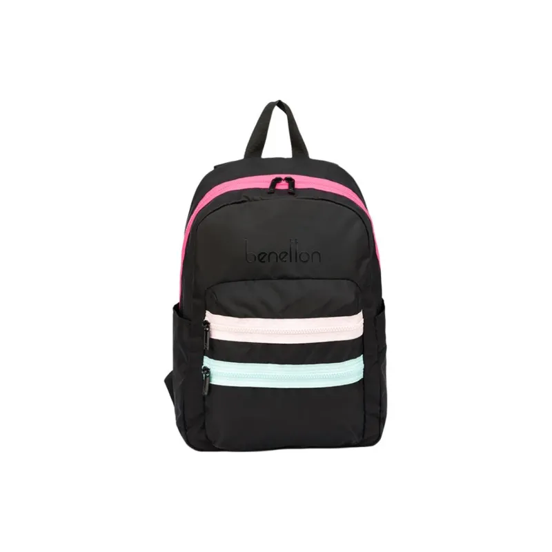 UNITED COLORS OF BENETTON Nylon Fabric Backpack Large Size Unisex Multicolor-9