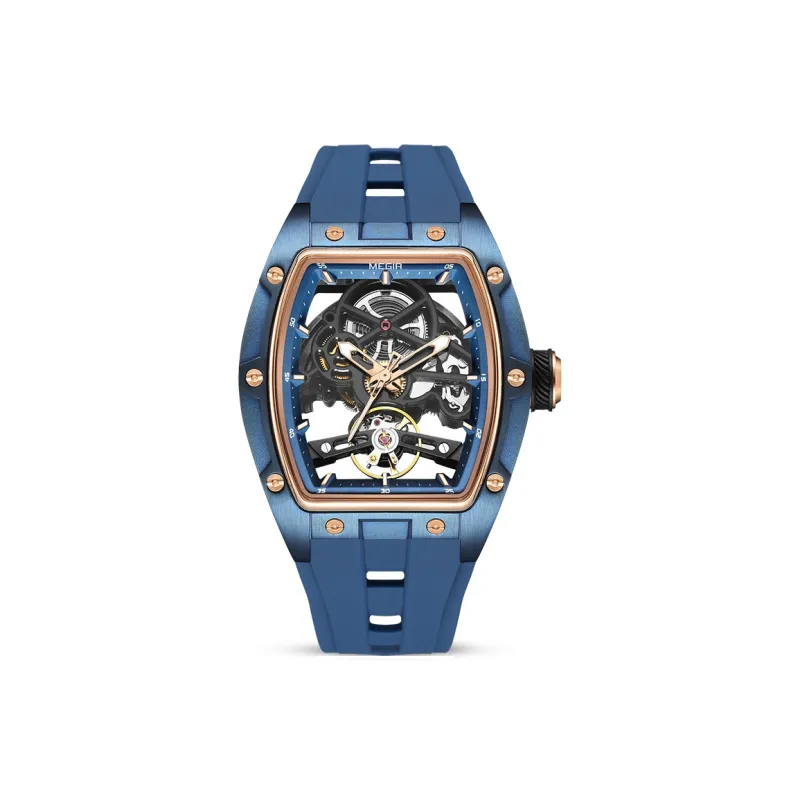 MEGIR Mechanical Movement Watch Men's Watches White Dial-5