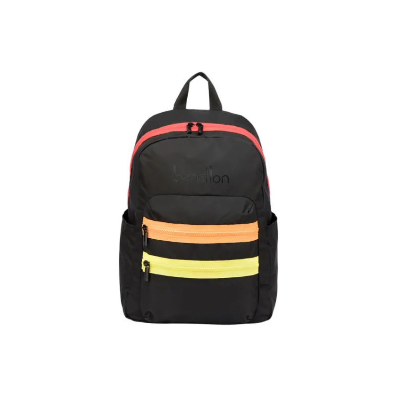 UNITED COLORS OF BENETTON Nylon Fabric Backpack Large Size Unisex Multicolor-21