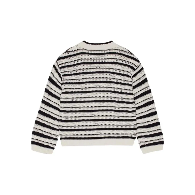 GANNI Striped Open knit Jumper-1