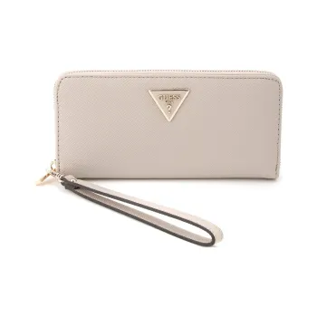 GUESS Synthetic Leather Wallet Large Size Women's Light Beige