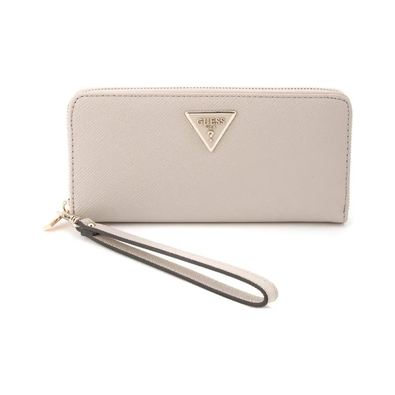 GUESS Synthetic Leather Wallet Large Size Women's Light Beige-0